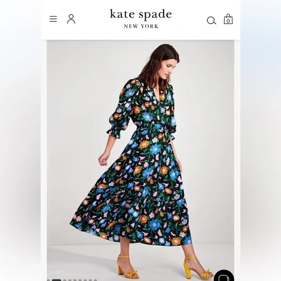 New KATE SPADE Floral Garden Cloqué Skirt 🌸 Sz Small NWT